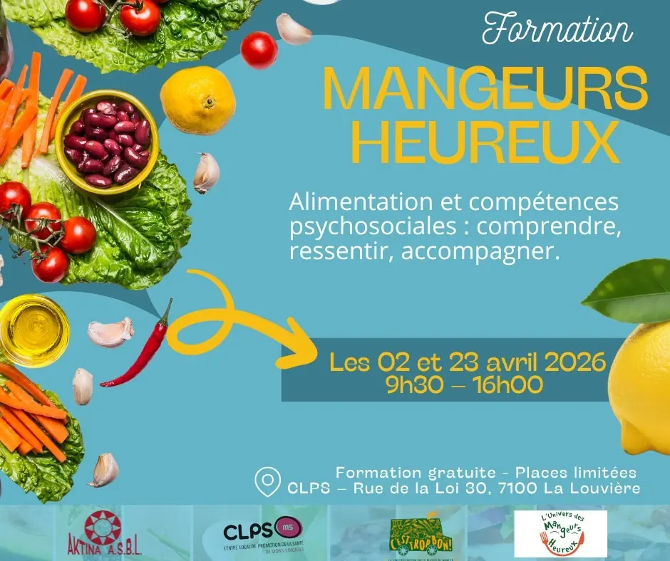 Formation Mangeurs heureux au CLPS Mons-Soignies_Affiche